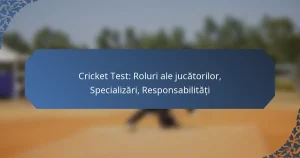 Cricket Test: Roluri ale jucătorilor, Specializări, Responsabilități