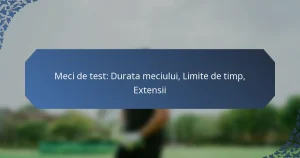 Meci de test: Durata meciului, Limite de timp, Extensii