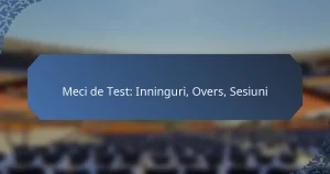 Meci de Test: Inninguri, Overs, Sesiuni
